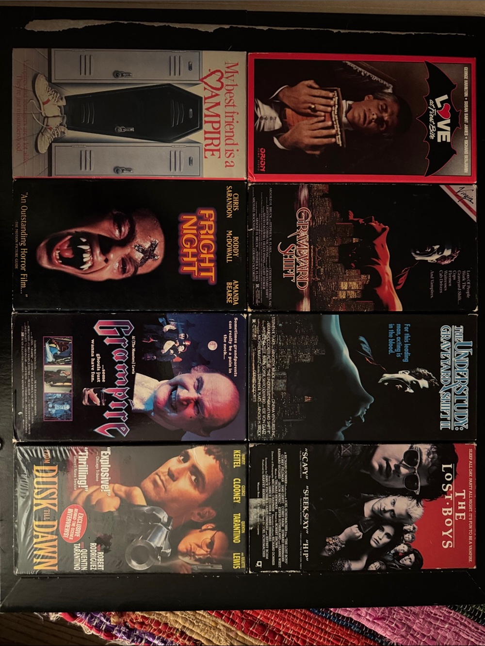 8 Vampire Horror Movies on VHS 📼- includes: The Lost Boys, Fright Night, plus ~